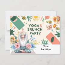 Invitation du Yoga et Brunch Party
