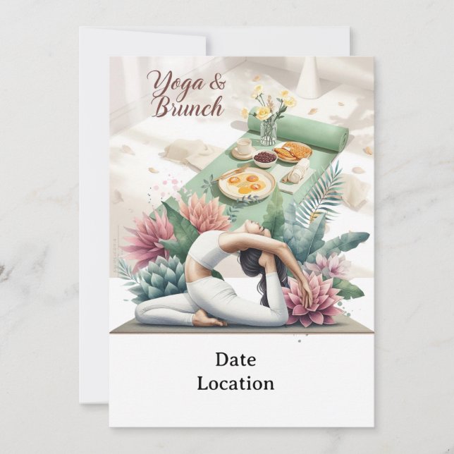 Invitation du Yoga et Brunch Party (Devant)