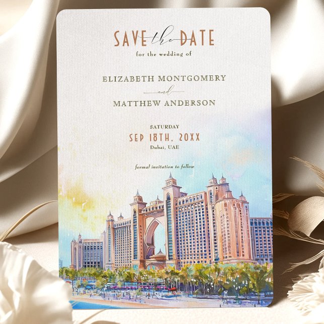 Invitation Dubaï Atlantis The Palm Save the Date (Créateur téléchargé)
