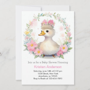 Invitation Duckling Delight Girl Baby shower