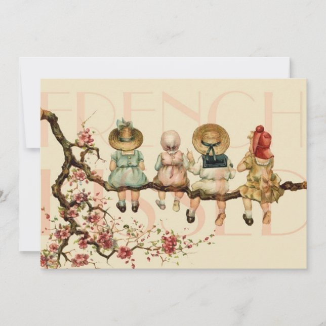 Invitation d'un ami Vintage français (Devant)