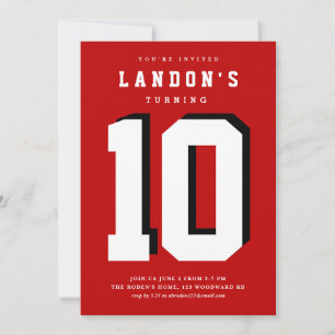 Invitation d'un anniversaire de enfant fanatique d