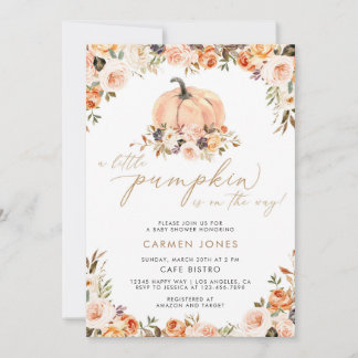 Invitation d'un Baby shower d'automne un peu Citro