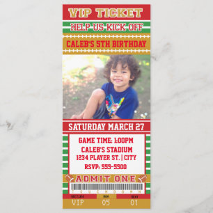 INVITATION D'UN BILLET DE FOOTBALL ROUGE & OR