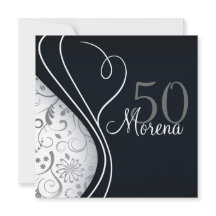 Invitation d'un Carré noir élégant