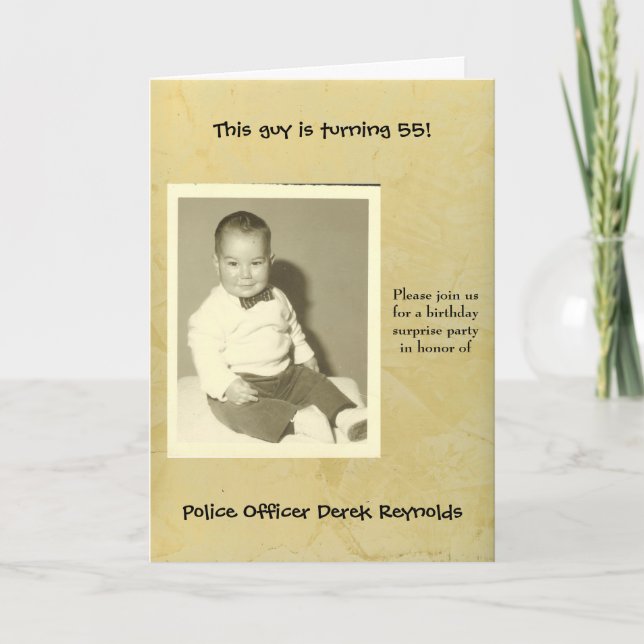 Invitation d'un officier de police surprise à l'an (Devant)