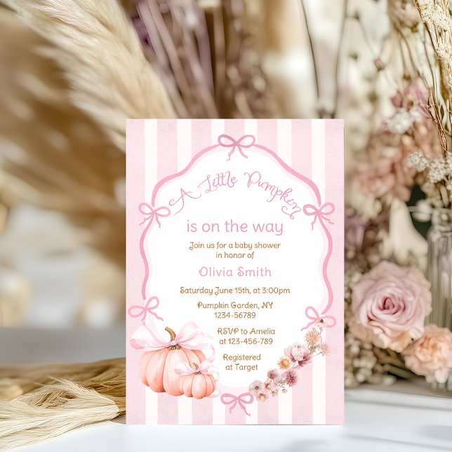 Invitation d'un petit Citrouille de Baby shower ro (Créateur téléchargé)