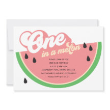 Invitation d'un premier anniversaire dans un melon