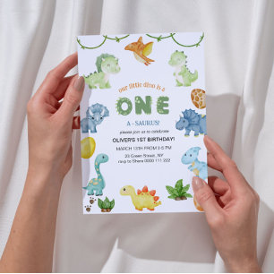 Invitation d'un saurus pour le premier anniversair