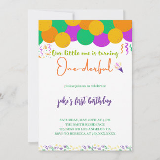 Invitation d'un seul anniversaire