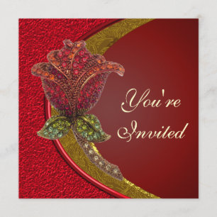 Invitation d'une élégante fête des Roses juifs