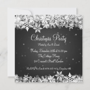 Invitation d'une élégante fête Flammes de neige d'