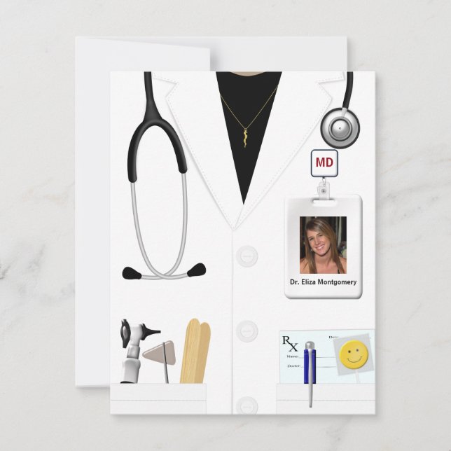 Invitation d'une femme de la fête Médicale de grad (Devant)