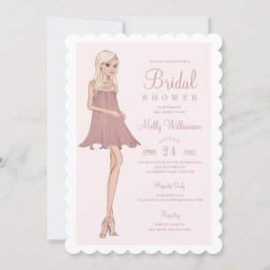 Invitation d'une mariée de mode