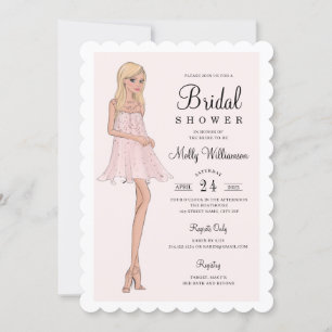 Invitation d'une mariée de mode
