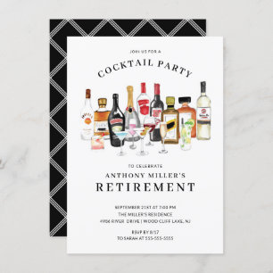 Invitation d'une partie de retrait de cocktail mod