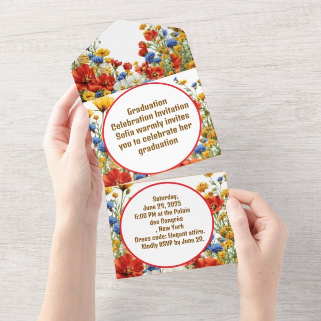 Invitation d'une soirée de graduation élégante mod (Déchirure)