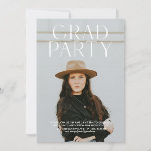 Invitation d'une soirée de graduation simple moder