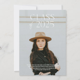 Invitation d'une soirée de graduation simple moder
