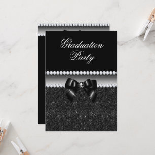 Invitation Dusky Black Graduation Party