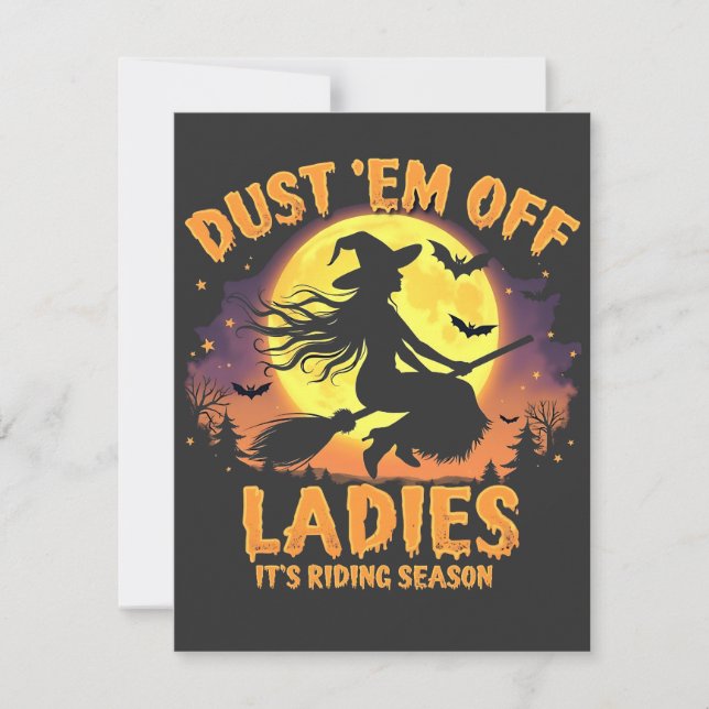 Invitation Dust Em Off Ladies C'est la saison d'équitation Ha (Devant)