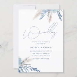 Invitation Dusty Bleu tendance Moderne Toutes les saisons Mar