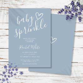 Invitation Dusty Blue Baby Boy Baby Sprinkle Douche