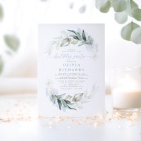 Dusty Blue Elegant Green Party d'anniversaire