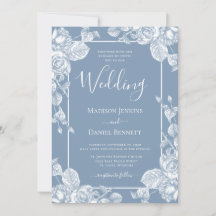 Dusty Blue Floral Mariage