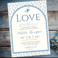 Dusty Blue Love Est En Fête des mariées Florale Fl