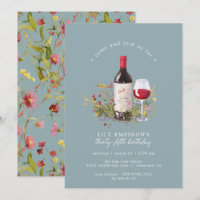 Dusty Blue | Vin rouge Tout âge Adulte Anniversair