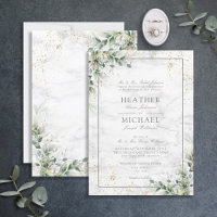 Dusty Eucalyptus Botanical Gold Green Mariage I