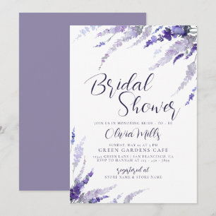 Invitation Dusty Lavender Floral Lilac Fête des mariées