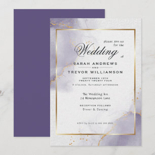 Invitation Dusty Plum Purple Gold