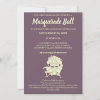 Dusty Purple Masquerade Ball collecte de fonds Gal