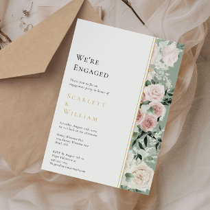 Invitation Dusty Rose Gold Sage Green Vintage Nous sommes eng