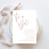 Dusty Rose/ Rose C'est un Baby shower de coeur fil