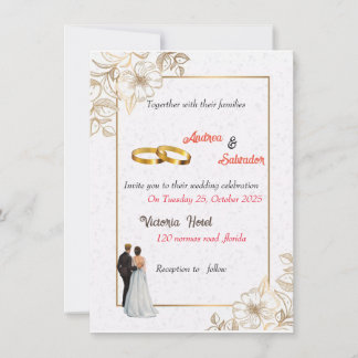 Invitation Dusty Rose rose Mauve or vert Mariage floral