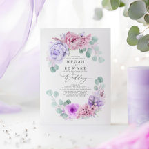 Dusty violet et rose Floral Elegant Boho Mariage