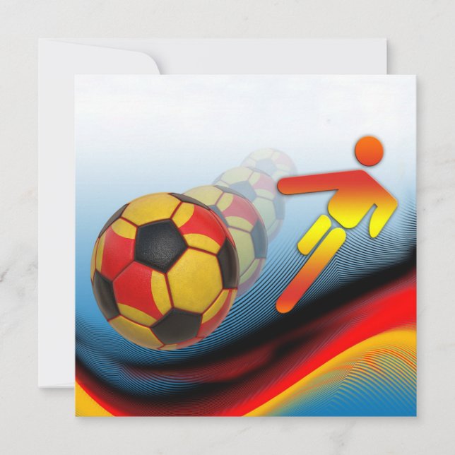 Invitation Dynamique du football et du football (Devant)