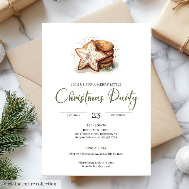Invitation Earth’s Hues Beige Minimalist Nordic Christmas  (Earth’s Hues Beige Minimalist Nordic Christmas Party

)