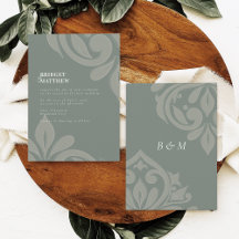 Earthy Olive de savoureux classique Mariage damass