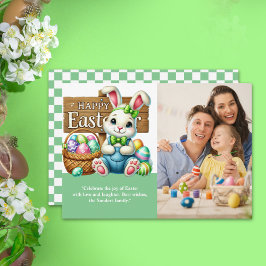 Invitation "Easter Wishes! Lovely Bunny with Family Picture"
