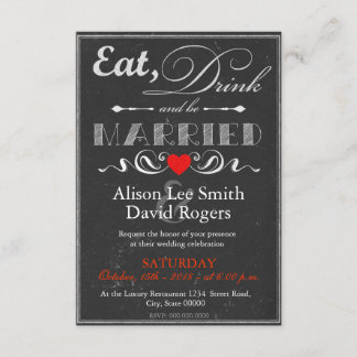Invitation Eat, Drink and voit Married