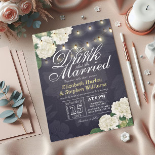 Invitation EAT Drink & Be Married Flower String Mariage