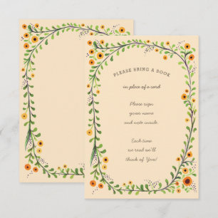 Invitation Eau d'été Sunflower Vine Baby Book Demande