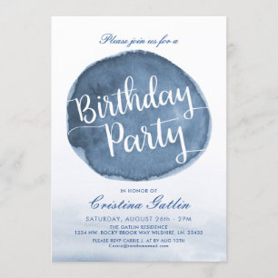 Invitation Eau du lac   Fête d'anniversaire personnalisée