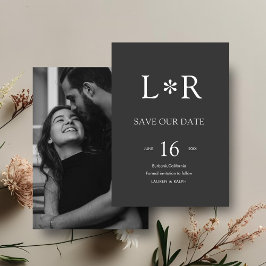 Invitation Ébène et ivoire | Moderne et élégant Enregistrer l