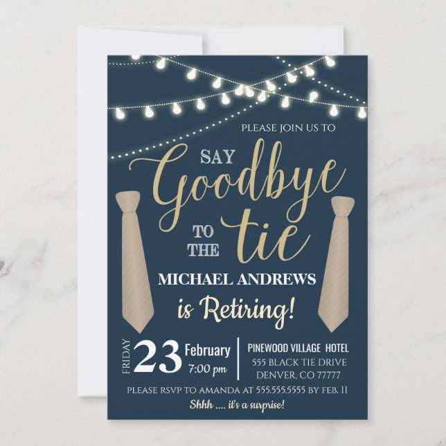 Invitation Écart de retraite des hommes (Devant)