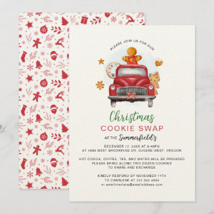 Invitation Échange de biscuits de Noël au gingembre